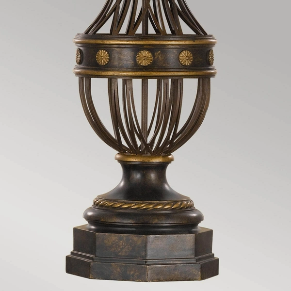 Stołowa lampka Augustine FE-AUGUSTINE-TL Feiss klasyczna brązowa kremowa