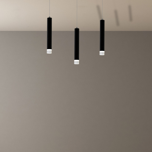 Listwa LAMPA wisząca CARBON ML183 Milagro metalowa OPRAWA zwis LED 15W 4000K sufitowa tuby czarne