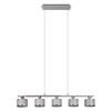 Sypialniana lampa wisząca Karpun 311600506 metal tkanina srebrny