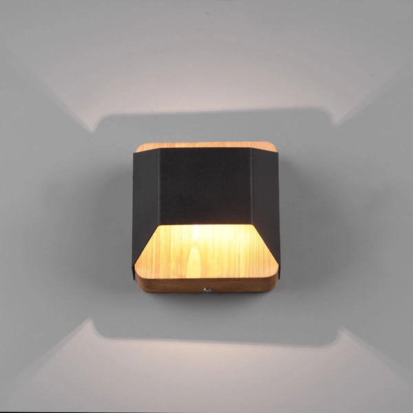 Naścienna lampa ARINO 224810132 LED 4,3W 3000K do jadalni czarny drewniany