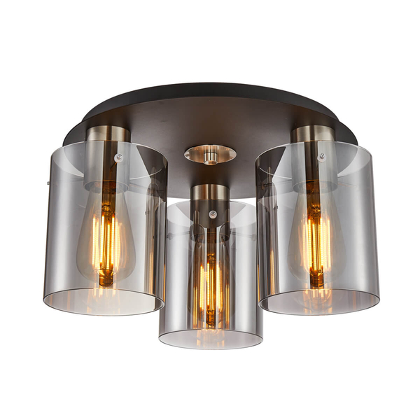 Lampa sufitowa tuba Sardo SPL-5581-3SC-SC-SG Italux szary srebrny
