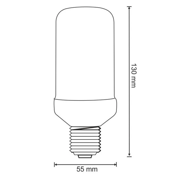 Dekoracyjna żarówka Flame 325488 Polux 3W 1400K E27 biała ciepła