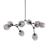 Molekułowa wisząca lampa Ferral PND-75075-8-BK-SG przydymiona czarna