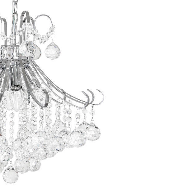 LAMPA wisząca Barcelona 6245/4 8C Elem metalowa OPRAWA crystal ŻYRADNOL glamour zwis chrom