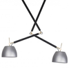 Metalowa lampa wisząca Zyta reflektorki czarne aluminium