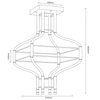 Futurystyczna lampa salonowa ALHA 9055 Shilo LED 72W 3000K czarna