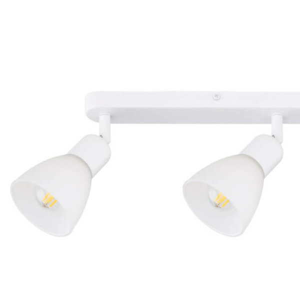 Natynkowa lampa potrójna Malta LP-877/3W WH regulowana nad obraz metalowa biała