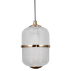 Wisząca lampa szklana Alani PND-34375-1-HBR LED 6W 3000K owal złoty