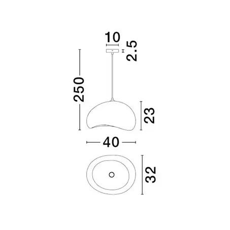 Wisząca lampa do salonu PALINZA LE45319 kopuła z żywicy szara