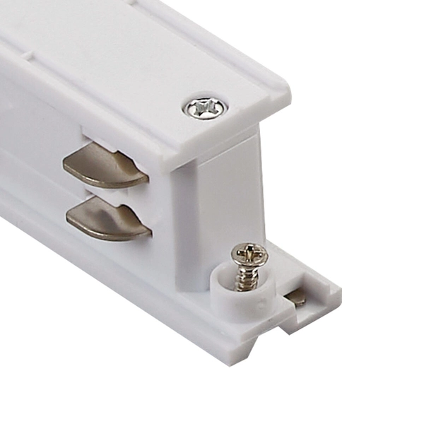 Łącznik prosty do szyny 3-fazowej 327895 metalowy biały