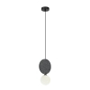 Szklana lampa wisząca Andrea PND-59779-1M-GR do salonu szara czarna