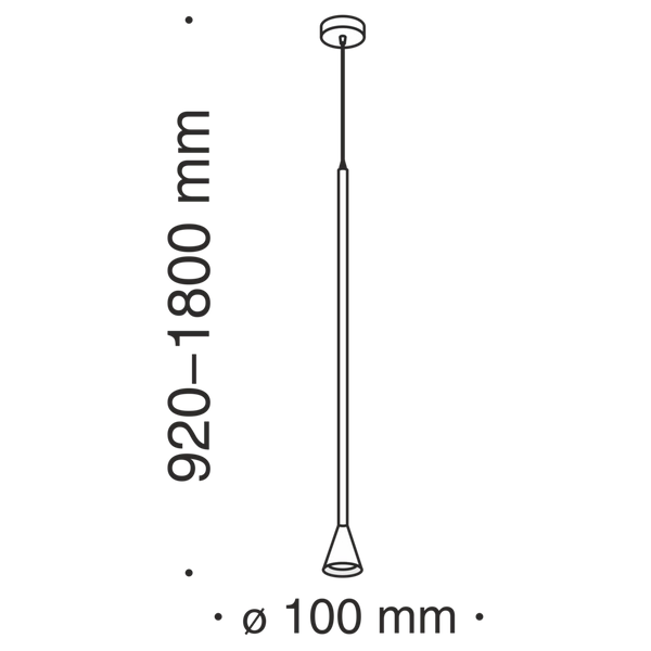 Zwisowa lampa Arrow P064PL-01W Maytoni nowoczesna stożek biała