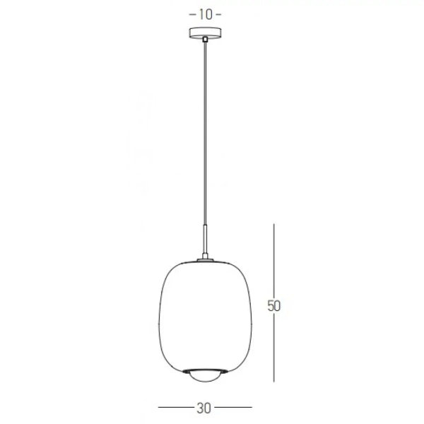 Owalna lampa wisząca 22057 szklana kula przezroczysty złoty