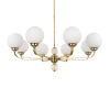 Kulisty żyrandol Abano ABA-ZW-8 (P) do sypialni kule mosiądz patyna
