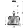 Klasyczna lampa wisząca GILLENIA 31-07155 abażurowa zwis okrągły srebrny