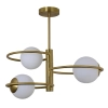 Molekułowa sufitowa lampa Dorado LP-002/3C ring mleczne kule złoty