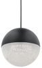 Wisząca lampa nad stół QN-MOONLIT-P-MBK kula czarna