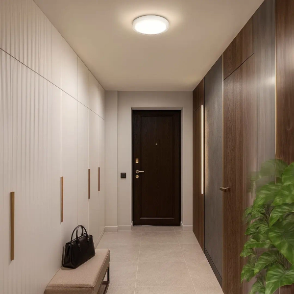 Nasufitowa lampa do sypialni Vigo ML1839 LED 24W 4000K na korytarz biały