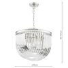 Lampa zwisająca Eltham ELT8638-EH Dar Lighting crystal metalowa nikiel srebrna