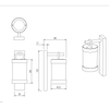 Ścienna LAMPA ogrodowa CUSTYRA  DL131204160 Trio industrialna OPRAWA elewacyjny kinkiet outdoor IP44 biały przezroczysty