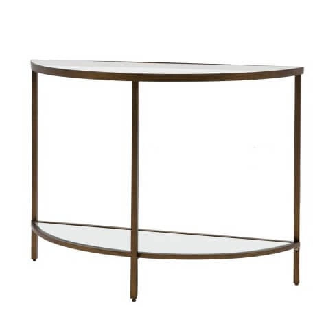 Sypialniany stolik ze szklanym blatem Hudson 5059413895050 brązowy