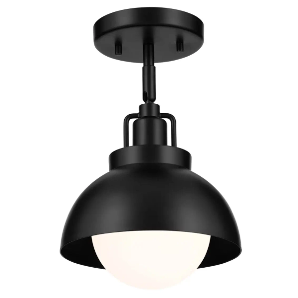 Lampa wisząca/ścienna/sufitowa Niva KL-NIVA-1W-1P-BK metalowa biała czarna