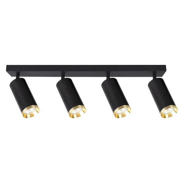 Nowoczesna lampa natynkowa Mica Spot ML2100 tubki czarny