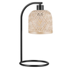 Biurkowa lampka TALITAS LE44512 do sypialni naturalna czarna