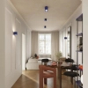 Sufitowa lampa tuba AURA SL.1809 ryflowana niebieska GU10