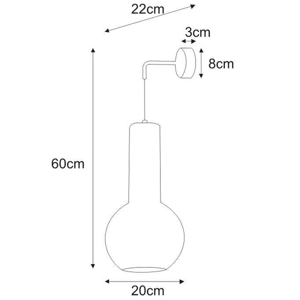 Industrialna LAMPA ścienna Arvi K-4523 Kaja druciana OPRAWA kinkiet czarny złoty