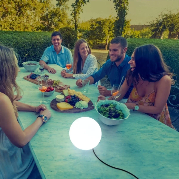 Lampa stojąca ogrodowa kula BULY 3121 LED 3W 2700K IP65 biała