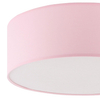 Okrągła lampa sufitowa Rondo 3228 TK Lighting tkanina metal biały różowy