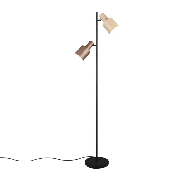 Lampa stojąca Agudo 419400217 beżowa brązowa  tuba z włącznikiem