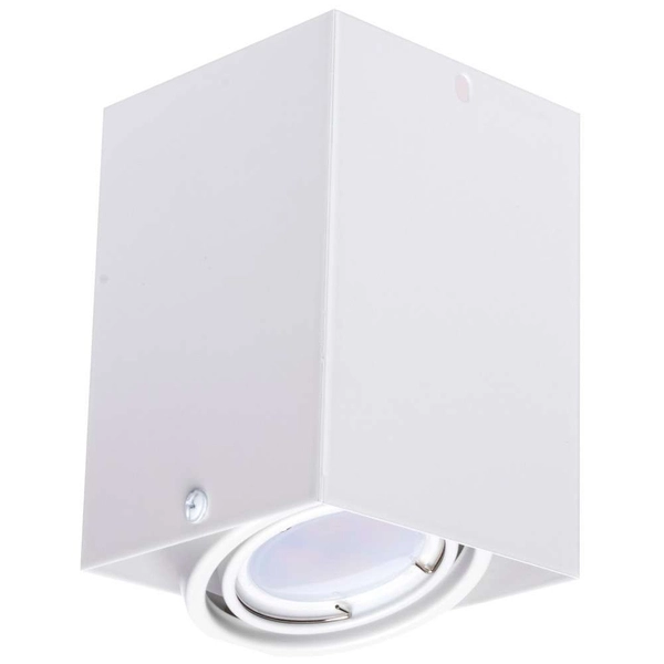 Spot LAMPA sufitowa BLOCCO ML476 Milagro natynkowa OPRAWA metalowa LED 7W 3000K oczko regulowane kostka cube biała