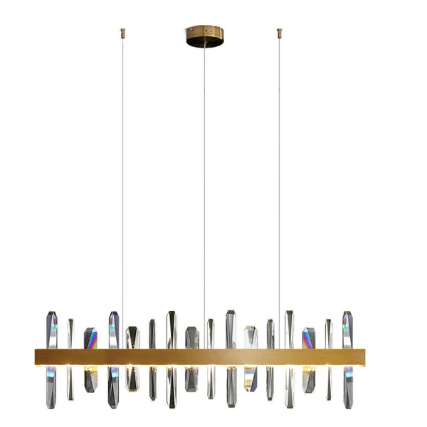 Podwieszana lampa glamour Arctic SMP0099 gold Step LED 104W 3000K kryształ złota