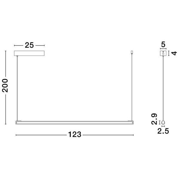Wisząca lampa nad stół CALACA LE44767 LED 28W 3000K podłużna złota czarna