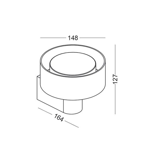 Ścienna lampa Braket 622901102 Elkim LED 6W 3000K okrągły klosz biała