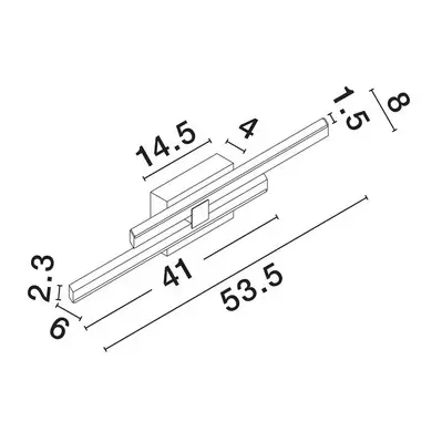 Metalowa lampa ścienna FELVIRA LE45466 LED 12W 3200K listwy złote czarne