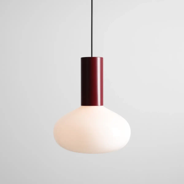 Owalna lampa zwisająca Flo Ruby M 7000G27_M czerwona