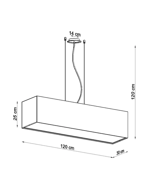 LAMPA wisząca SL.0781 prostokątna OPRAWA abażurowy zwis biały