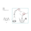 Podtynkowy spot sufitowy Fine H0038 Maxlight do kuchni metal chrom
