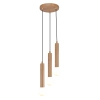Podłużna lampa wisząca Filano PND-33574-3-WD tuby metalowe brązowe