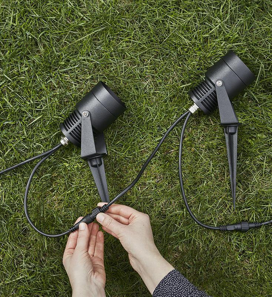 Reflektor czarny spot Garden do ogrodu LED 3W 3000K z regulacją