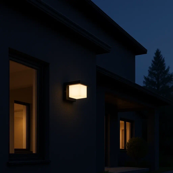 Elewacyjny kinkiet Dual light KZDUAL LED 12W 3000K prostokątny IP65 czarny