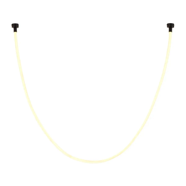 Lampa wisząca wąż ledowy SNAKE MD1021-3 biała czarna metal PVC LED 45W 3000K 3M nad stół