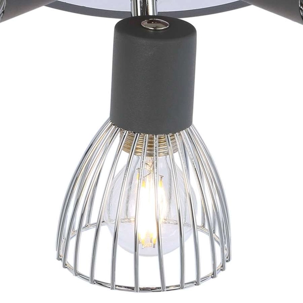 Plafon LAMPA sufitowa MODO 98-61546 Candellux okrągła OPRAWA regulowany SPOT druciane reflektorki chrom czarne