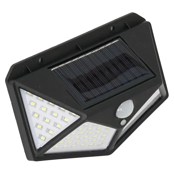 Zewnętrzna ścienna lampa solarna Batman EKO0617 LED 3W 4000K IP44 czarny