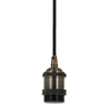 Wisząca LAMPA loft CLASSO DS-M-034 ANTIQUE BRASS Italux metalowa OPRAWKA industrialny ZWIS przewód antyczny brąz
