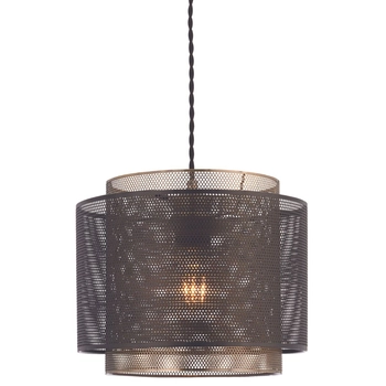 Lampa wisząca Plexus 72831 Endon metalowa ażurowa loftowa czarna