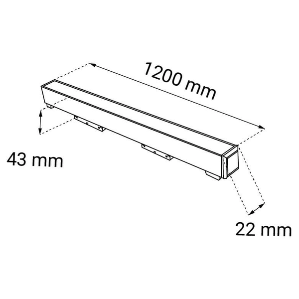 Lampa na szynoprzewody magnetyczne Komatsu 6590 LED 40W 4000K czarna